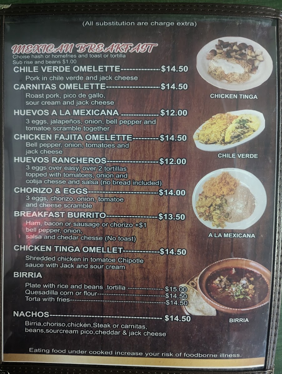 Menu - Rosy's Cafe photo 2