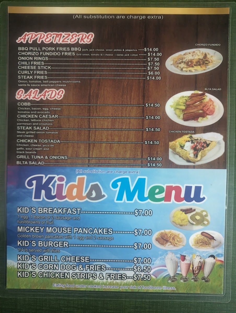 Menu - Rosy's Cafe photo 4
