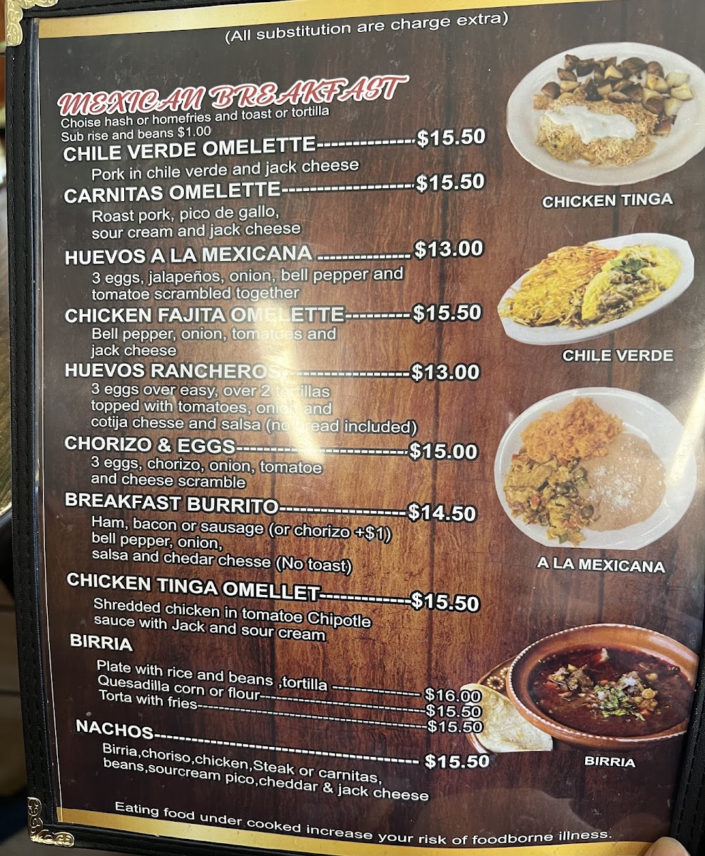 Menu - Rosy's Cafe photo 8
