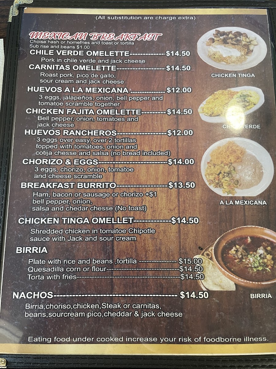 Menu - Rosy's Cafe photo 9
